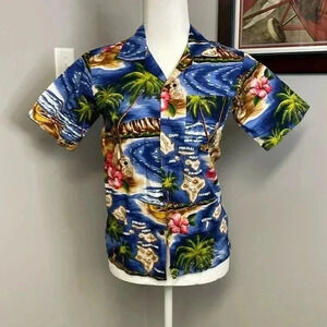 NEW NWT RJC Lahaina Hawaiian Shirt Cotton Large Made in Hawaii Vacation Cruise